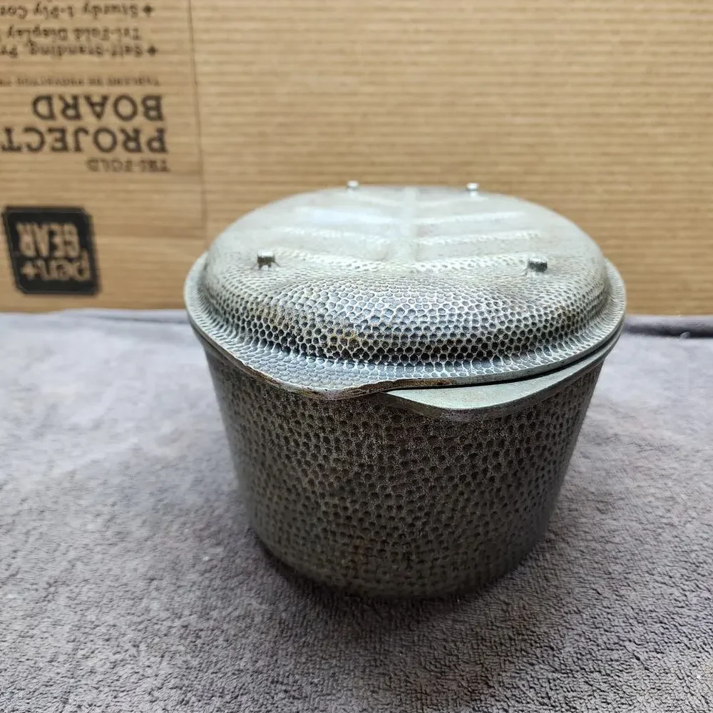 Vintage hammered roaster HomeWare HAB Co. Ohio pot with lid and insert U